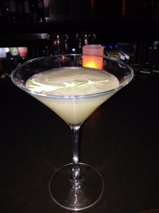 The Local's Hunnewell Cocktail: Made with Ethereal Gin, Eau de vie of Douglas fur, Yuzu, bitters & simple syrup.