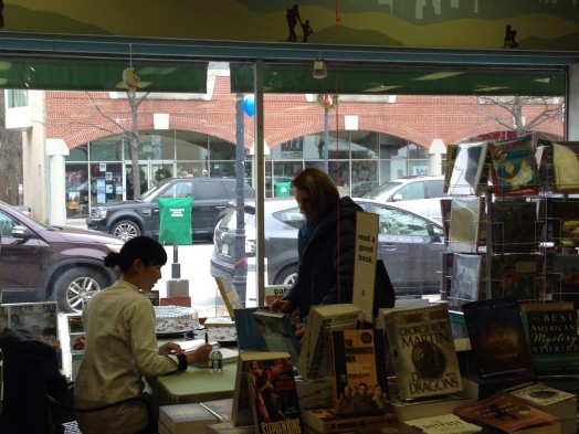 Joanne Chang signed cookbooks at Wellesley Books