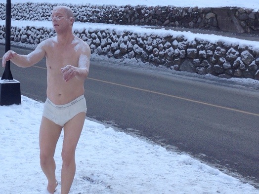 Statue of man in underwear causes stir at Wellesley College - The Boston  Globe