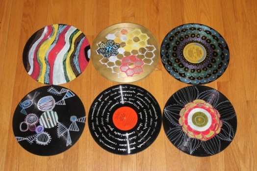 painted vinyl records