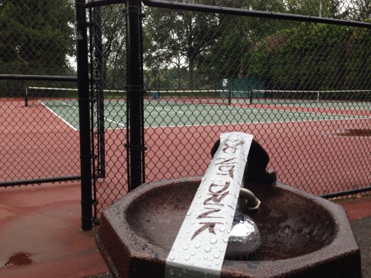 wellesley water warning tennis courts duct tape