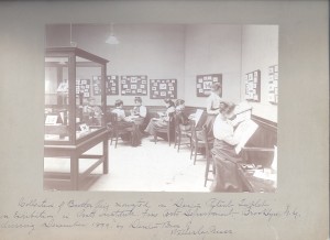 Butterfly exhibit, 1899 (via Wellesley Historical Society)
