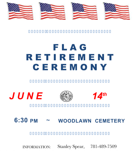 wellesley flag retirement ceremony