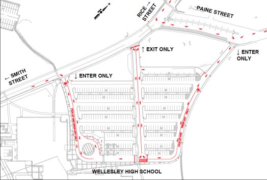 new wellesley high traffic pattern