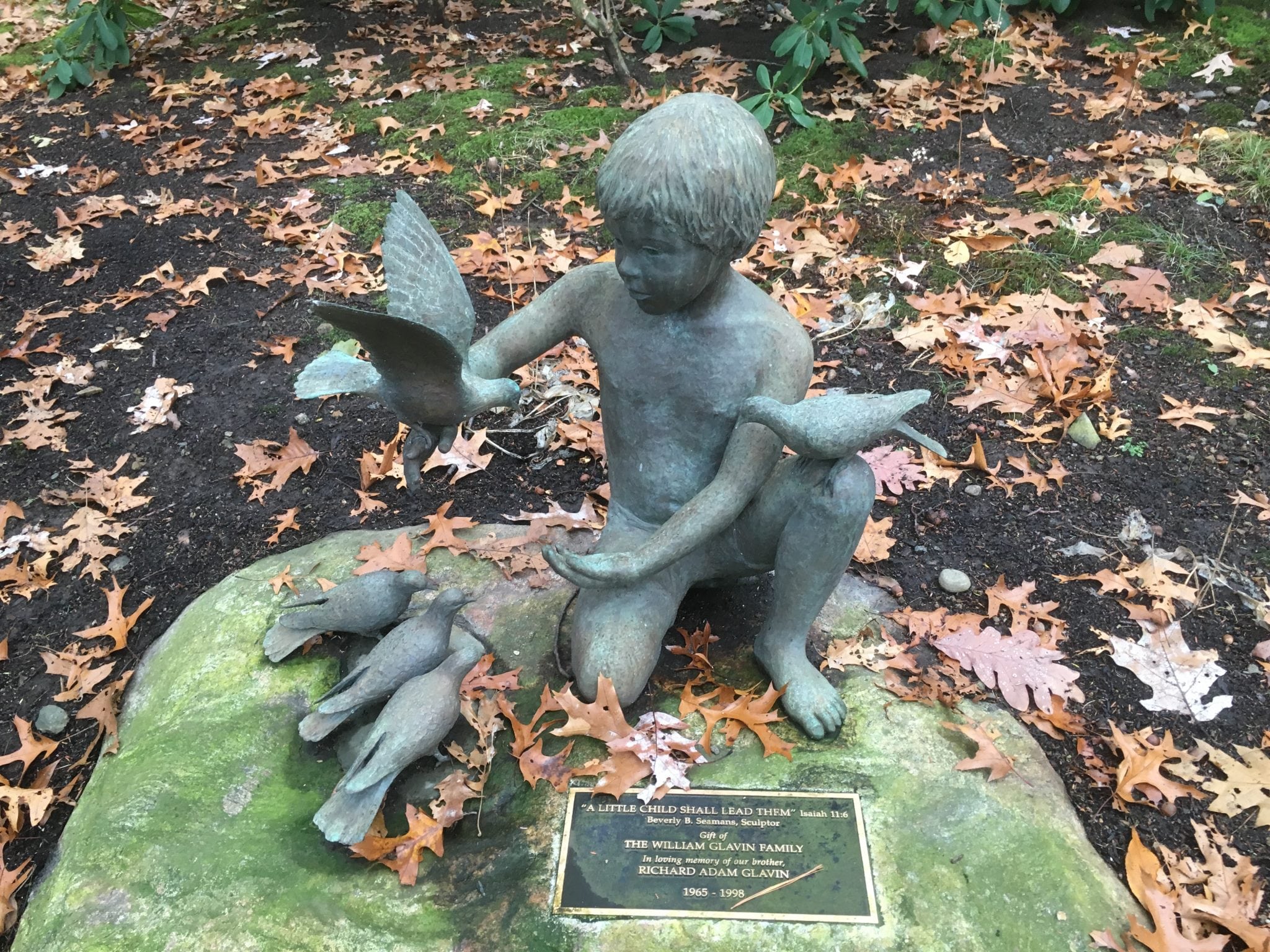 a little child shall leave them sculpture glavin chapel babson wellesley