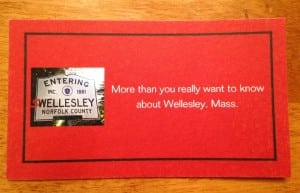 Wellesley business card, 2015