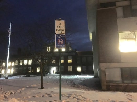 no idling signs wellesley middle school