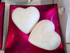 Cute heart soaps from Bonsoir, Wellesley Square