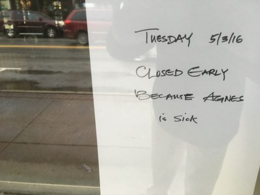 sick sign wellesley square