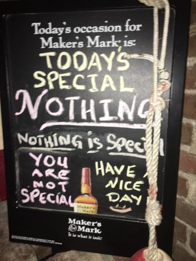 You're not special sign