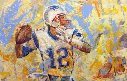 Tom brady painting in wellesley