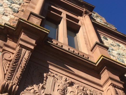 Wellesley town hall blue sky