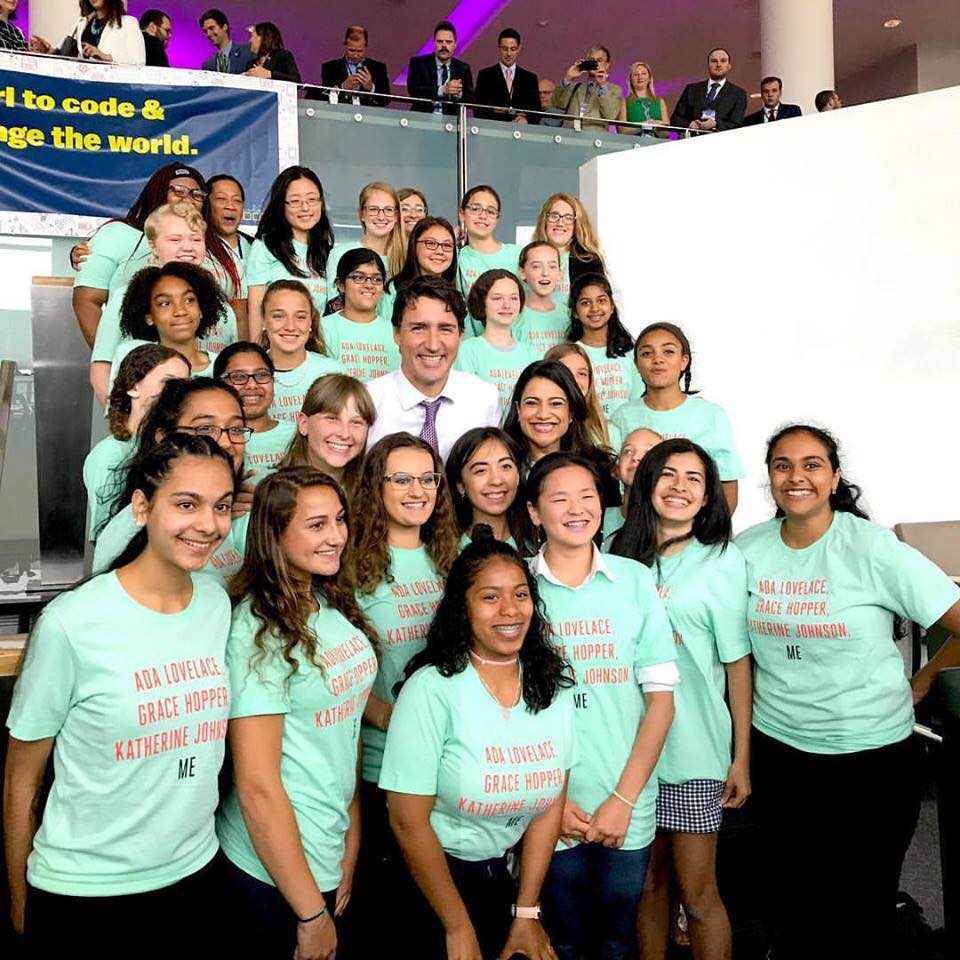 Girls Who Code Wellesley Canada Trudeau