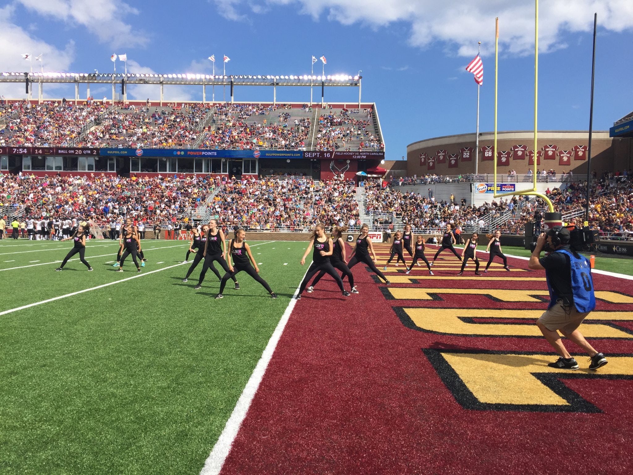 LINX Dancers at BC football game