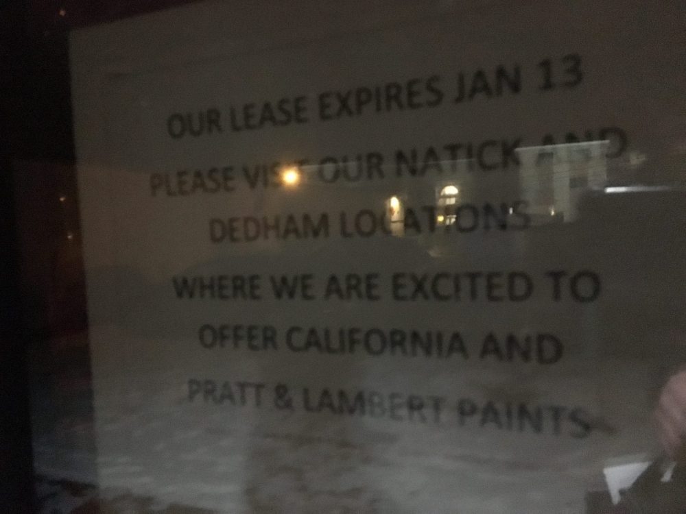 Benjamin Less Wellesley paint store shuttered The Swellesley Report