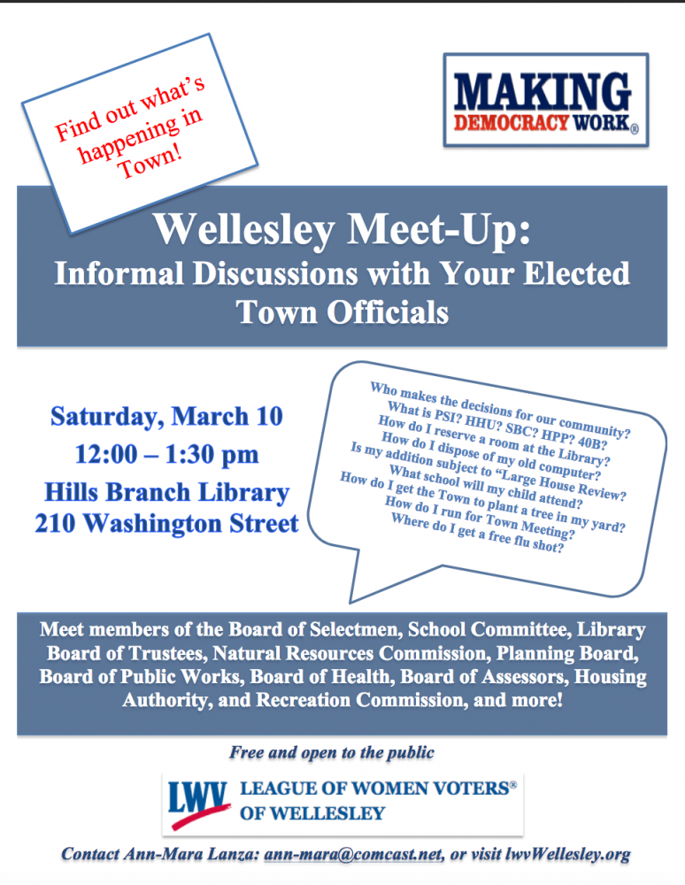 Wellesley candidate meetup