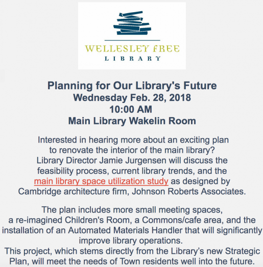 Wellesley Free Library meeting