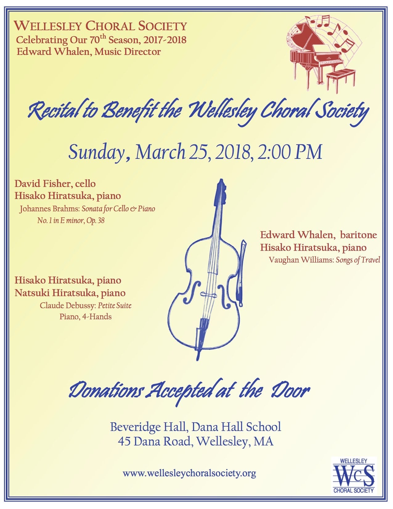 Wellesley Choral Society concert