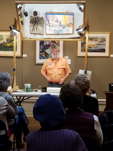 Tony Visco doing a watercolor Demo