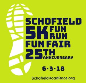 Wellesley Schofield 5K fun run 25th Anniv logo