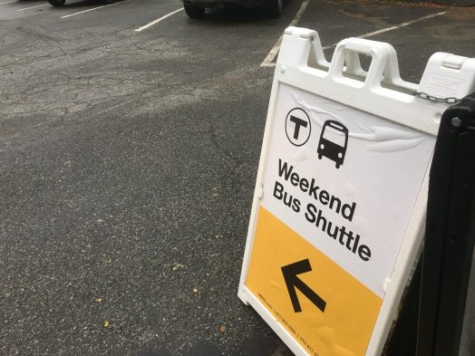 mbta shuttle sign