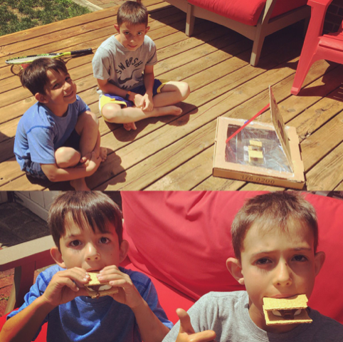 kids cooking with solar