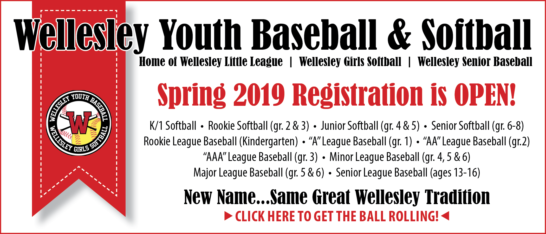 Wellesley youth baseball, softball