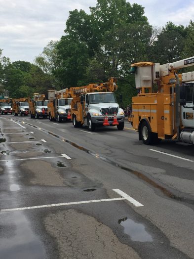 Wellesley trucks on parade