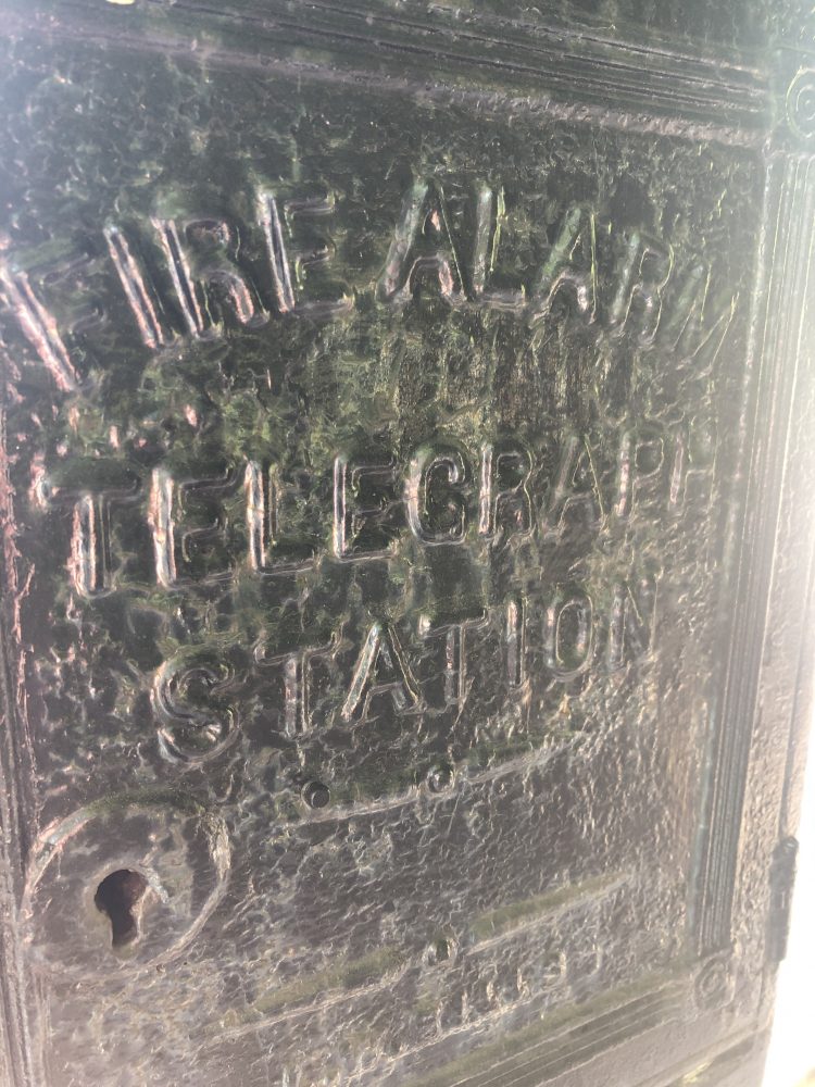 fire alarm telegraph box near town hall