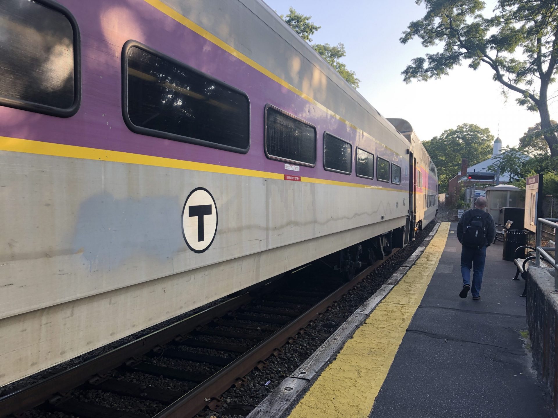 empty commuter rail platform wellesley square