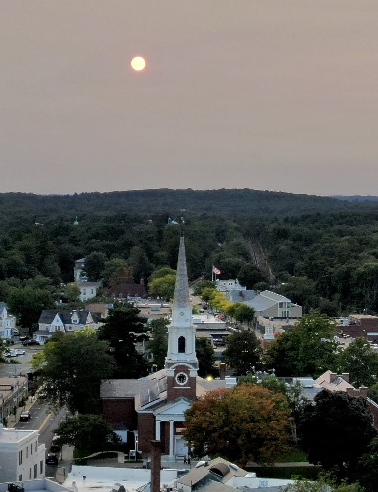 sun and smoky sky