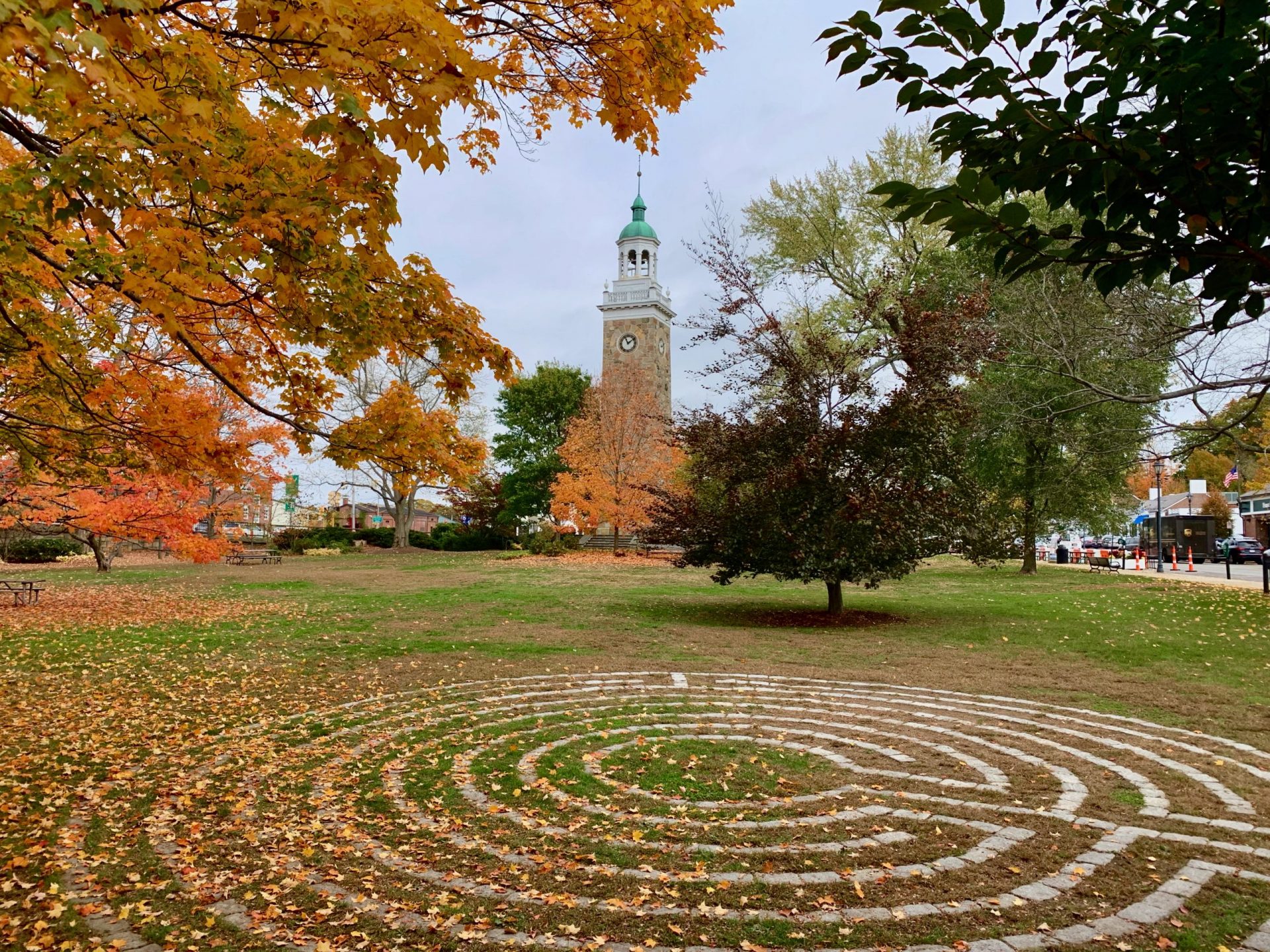 Clocktower Park, Wellesley, fall 2020