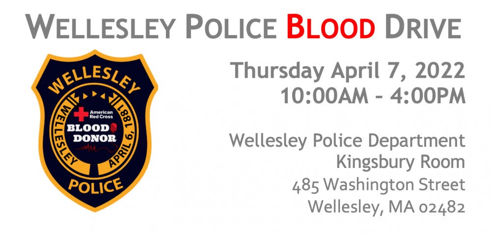 Wellesley police blood drive