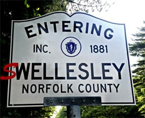 Entering Swellesley sign