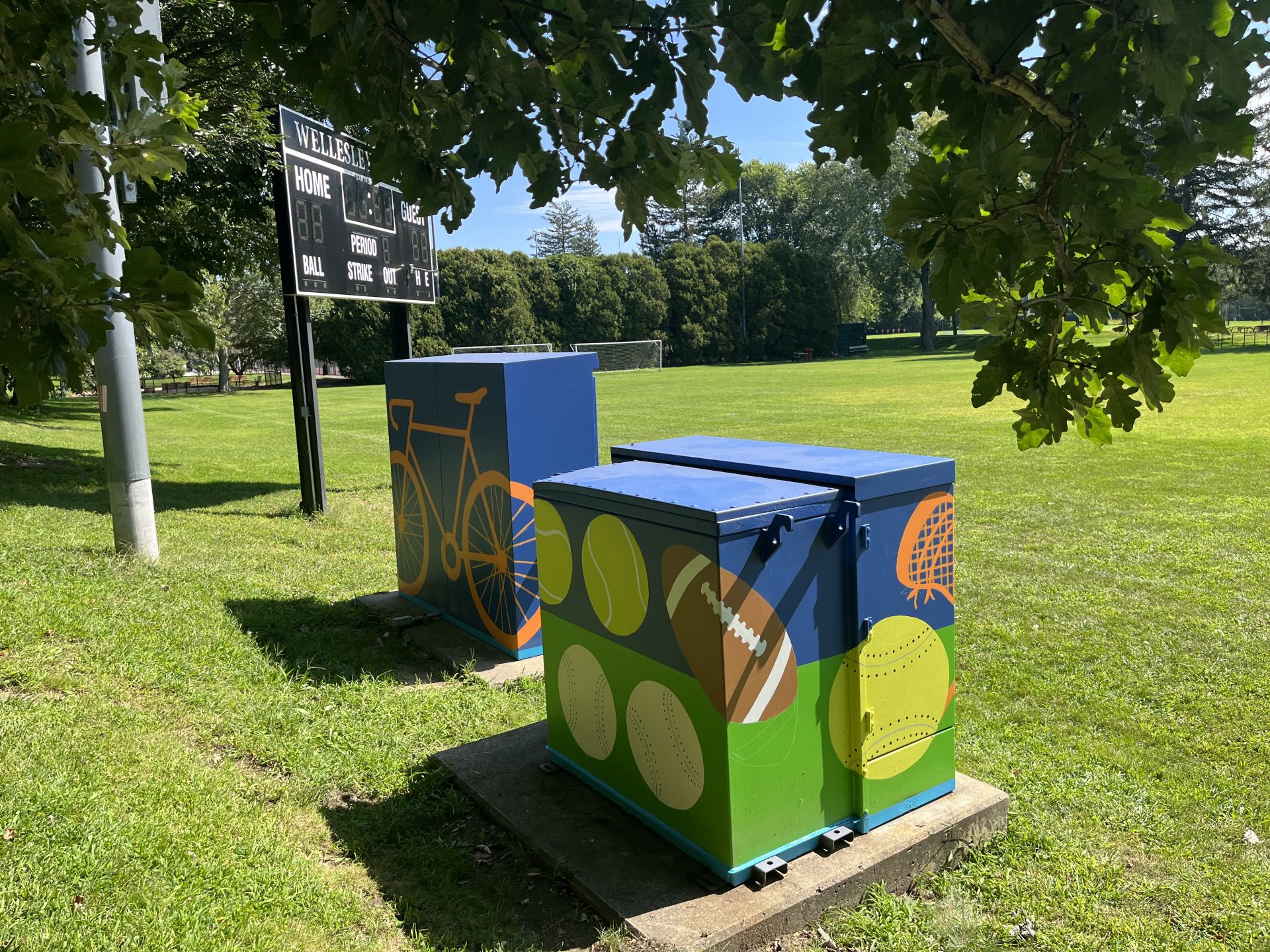 electrical box sports hunnewell field