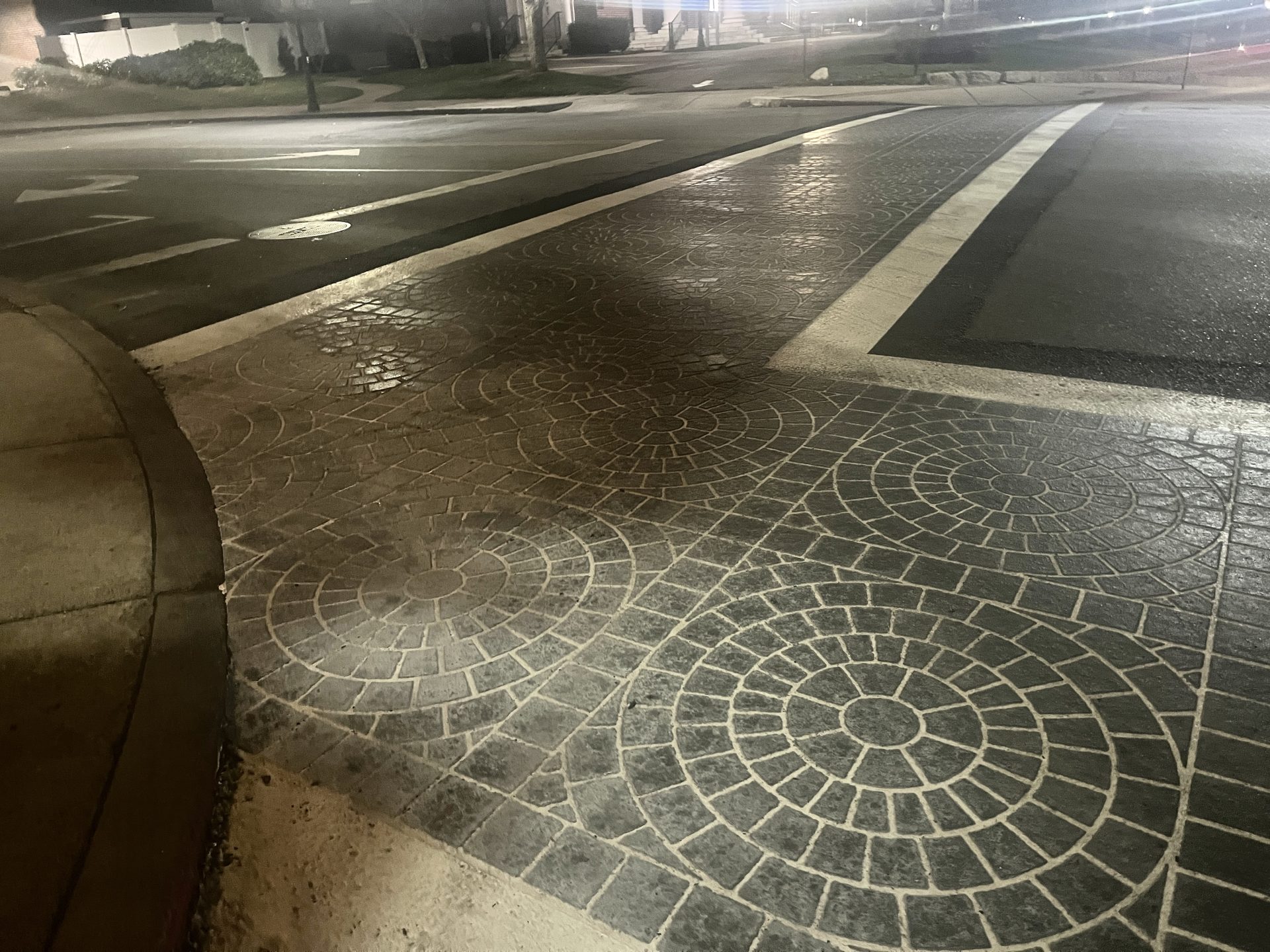 Fancy Intersection Wellesley's fancy new crosswalks in place at Washington & Church ...