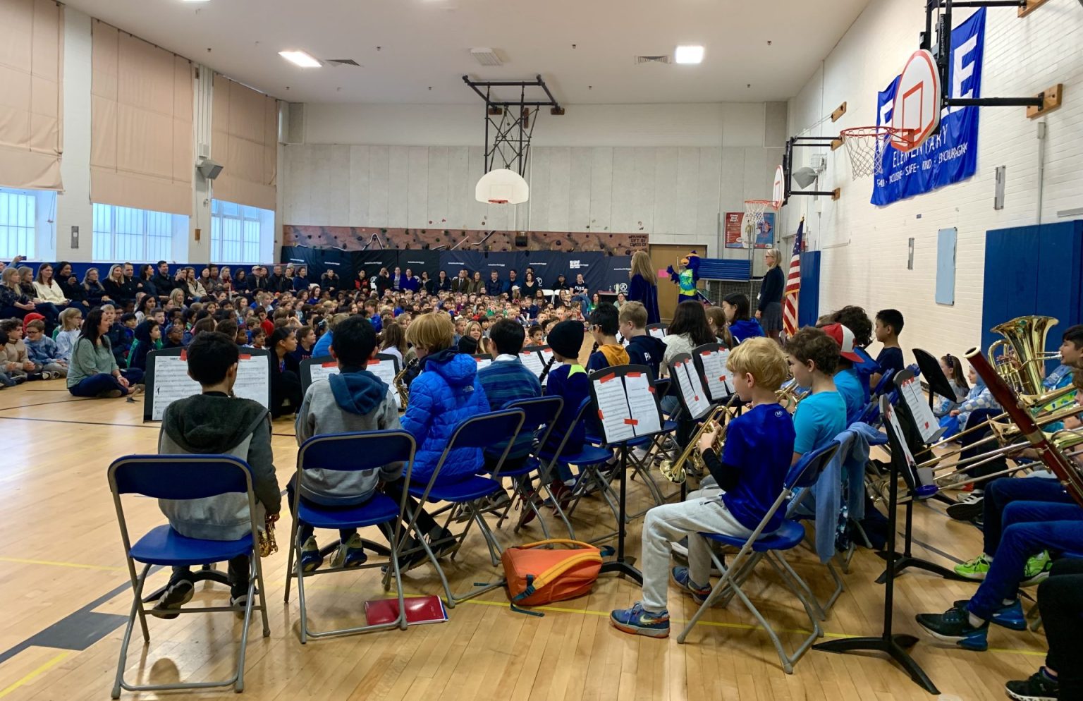 Fiske Elementary School in Wellesley celebrates its Blue Ribbon