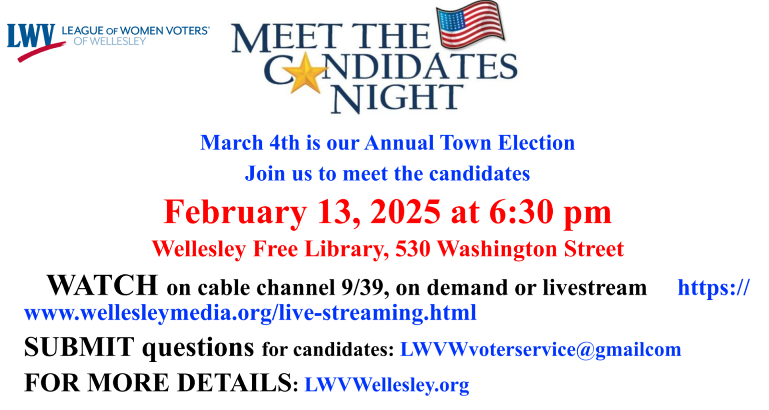 List of candidates for Wellesley town election 2025 made public - The ...