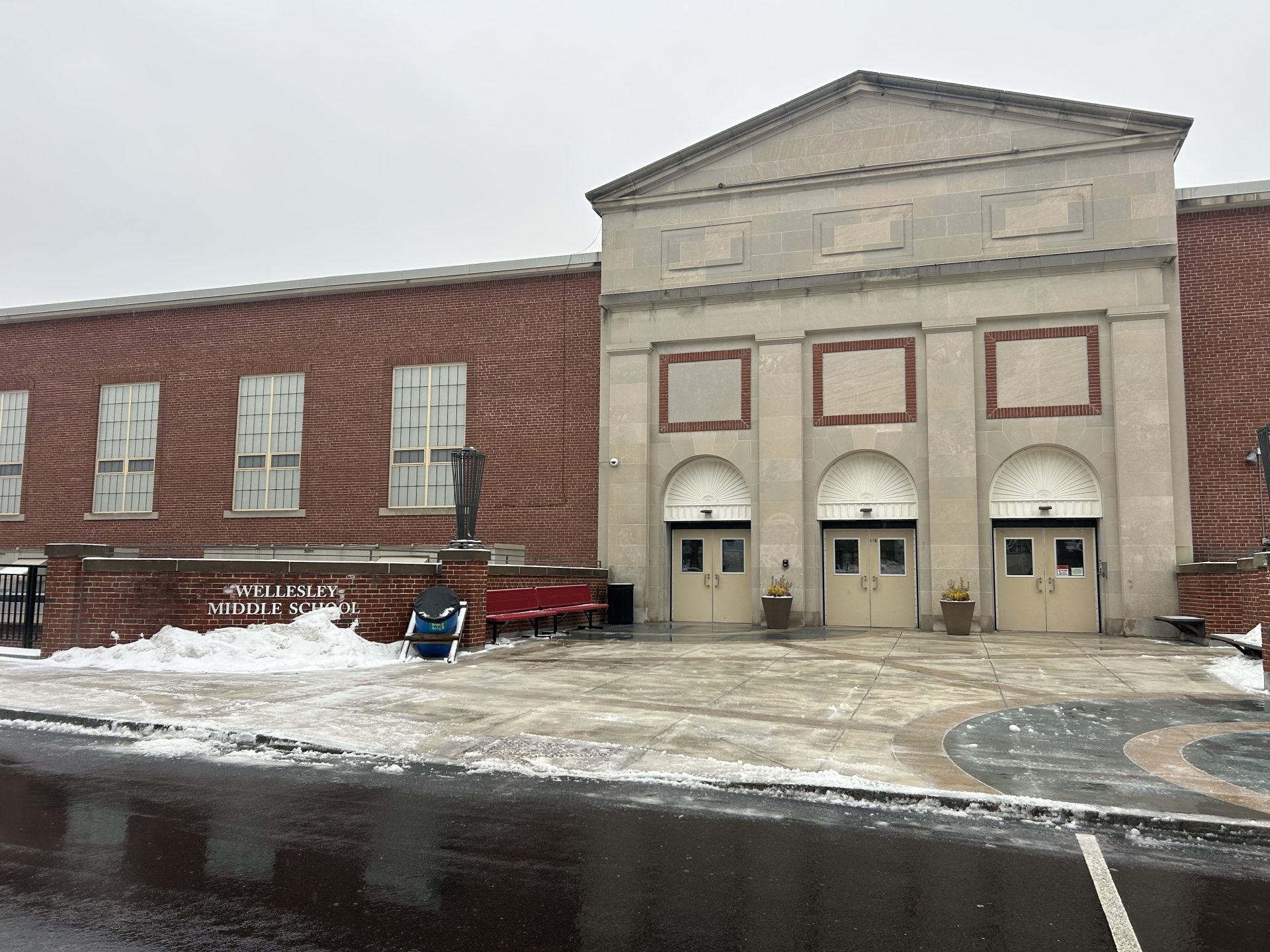 Wellesley Middle School snow winter