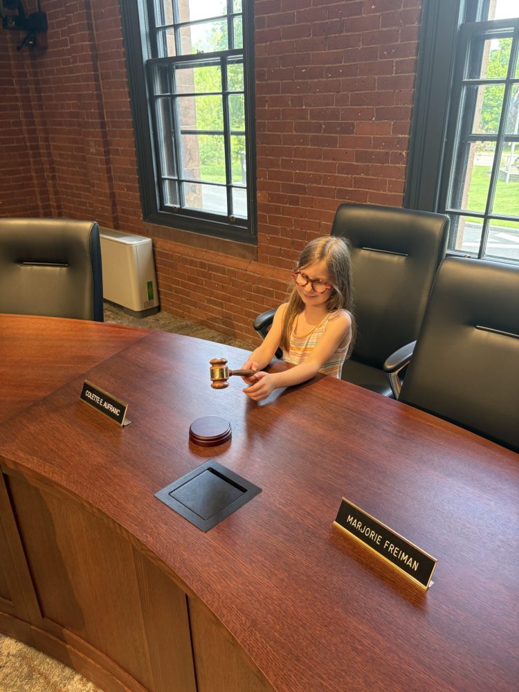 a future select board member at town hall?