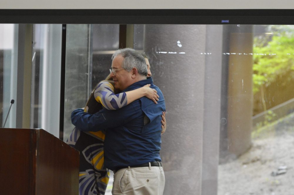 Michael Krieger and Caitlin Moniz chair ceremony