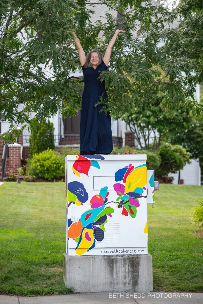 Elizabeth Cohen traffic box painting