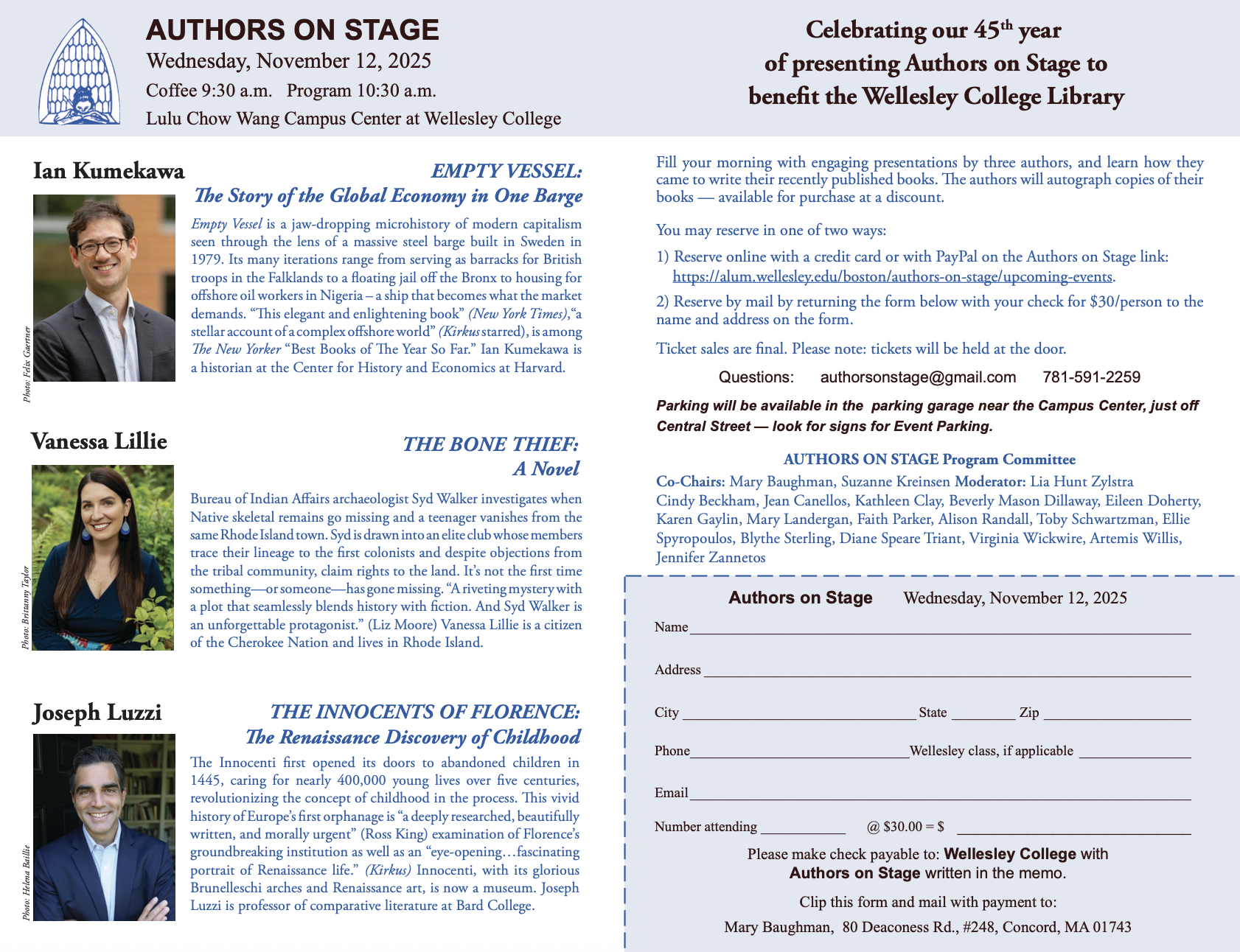 Authors on Stage, Wellesley