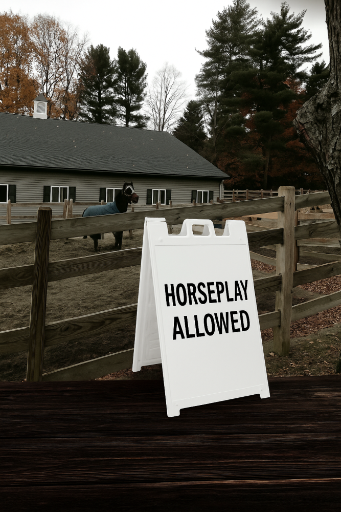 Horseplay allowed