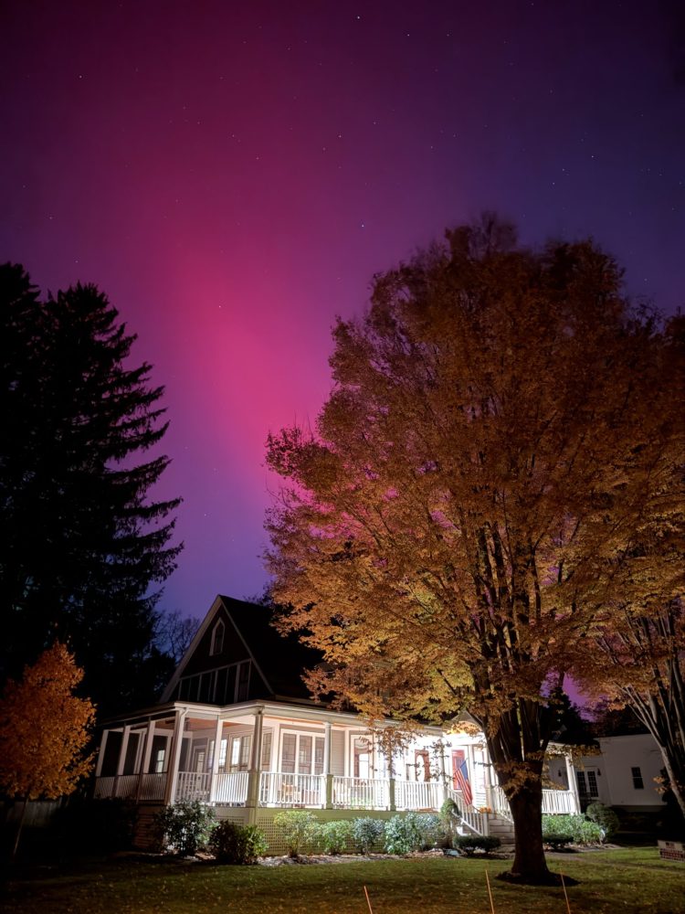 Northern lights over Cottage Street