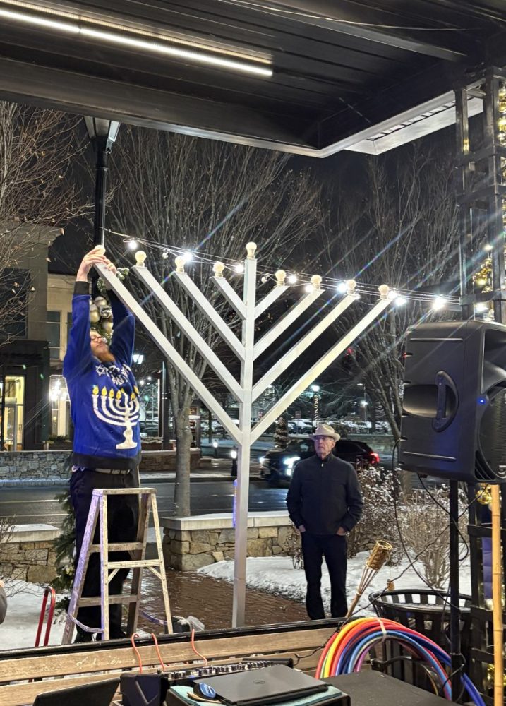 Menorah lighting Linden Square