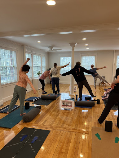 Hannah Gould’s Sunday “Voice Colors Yoga” class at Stepping Stone Studios 