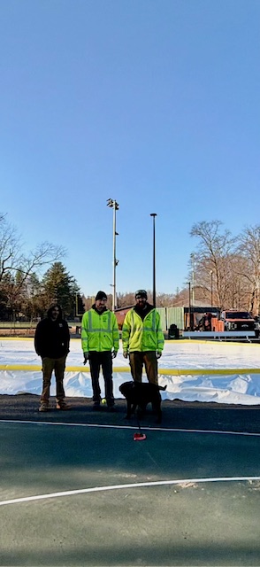 outdoor skating rink at Hunnewell basketball court
