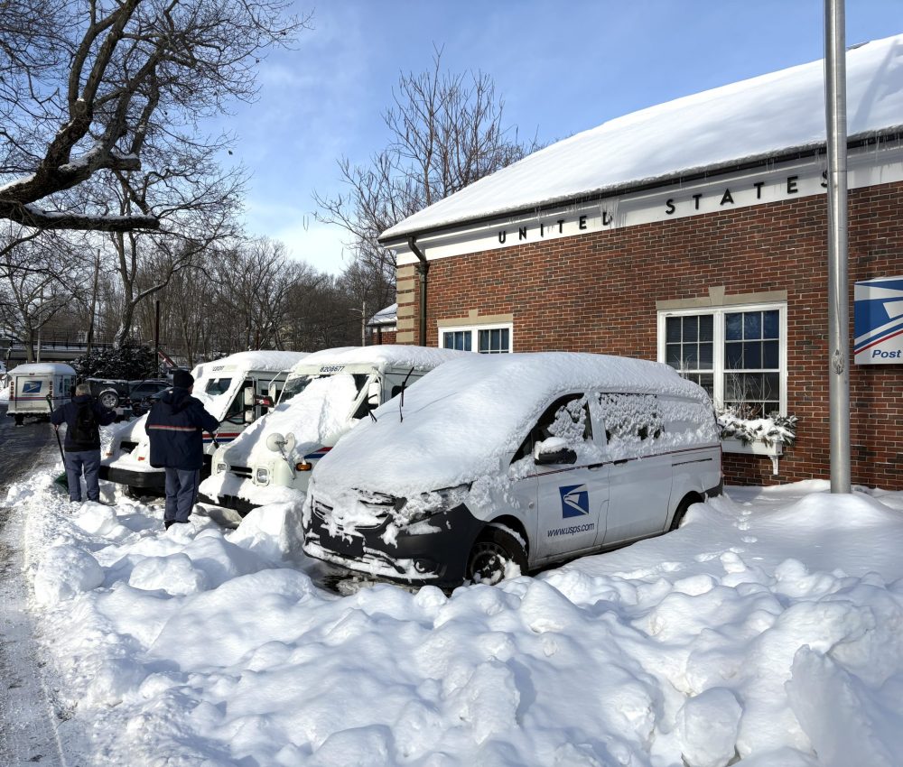 Post office snow winter wellesley square