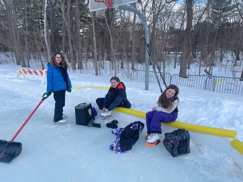outdoor ice rink skating
